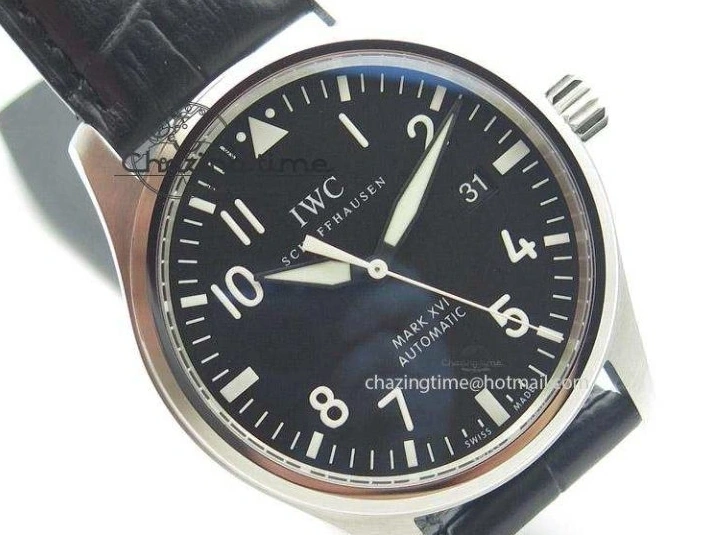 MIROTIME 0423 Mark XVI 1:1 Best Edition MK Maker SS Black Dial A2892 On Black Leather Strap Chic 7371